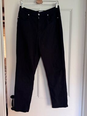KOTN Black Straight Leg Jean Organic Egyptian Cotton Size 8 High Rise Minimalist